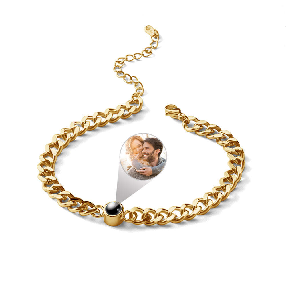 Personalized Photo Projection Bracelet Vintage Bracelet Jewelry Anniversary Gift For Him Father's Day Gift - SantaSocks