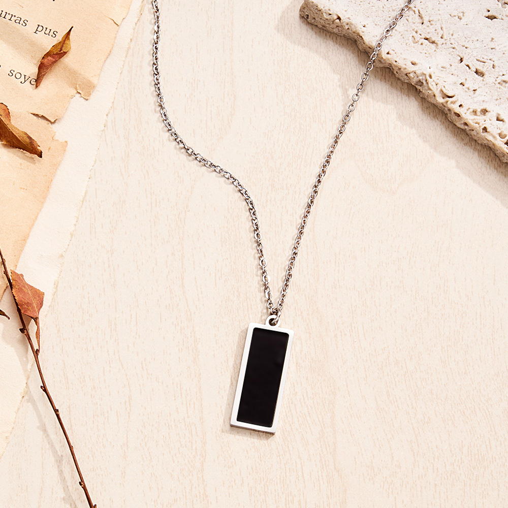 Personalized Photo Temperature-Sensitivel Color-Changing Necklace Photo Gift for Lover - SantaSocks