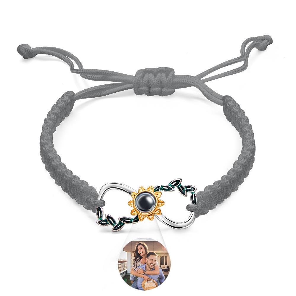 Custom Projection Bracelet Infinite Love Weave Couple Gift - SantaSocks