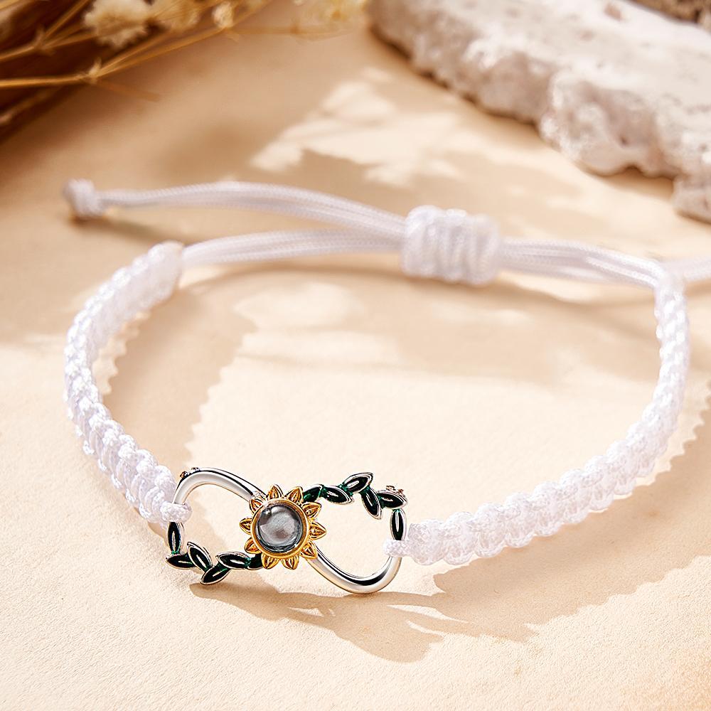 Custom Projection Bracelet Infinite Love Weave Couple Gift - SantaSocks