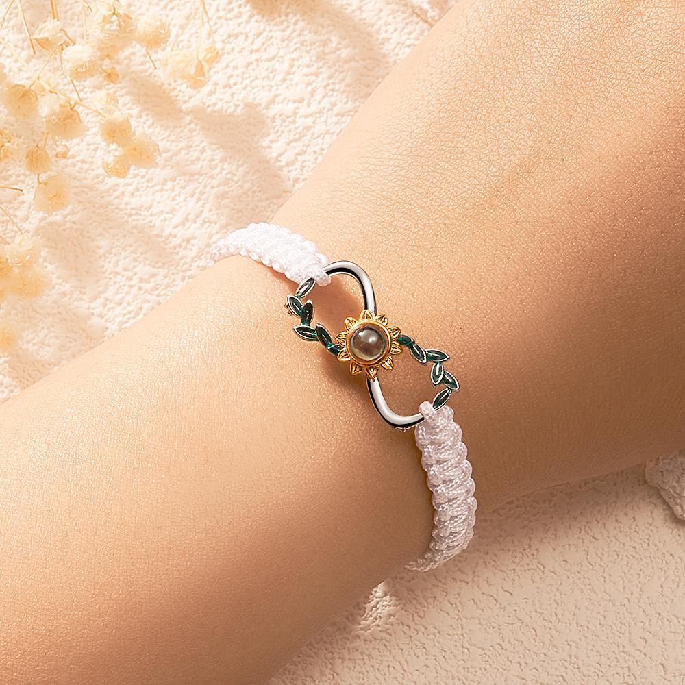 Custom Projection Bracelet Infinite Love Weave Couple Gift - SantaSocks