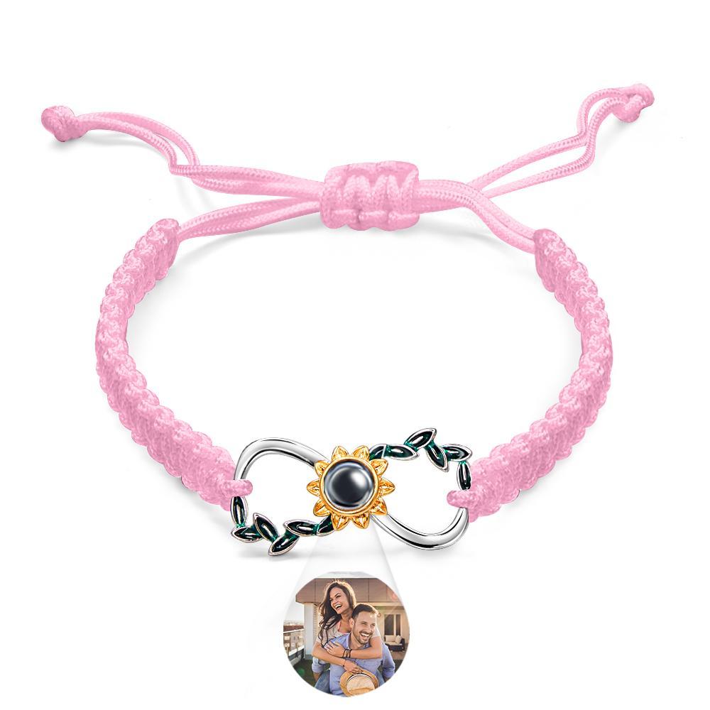 Custom Projection Bracelet Infinite Love Weave Couple Gift - SantaSocks