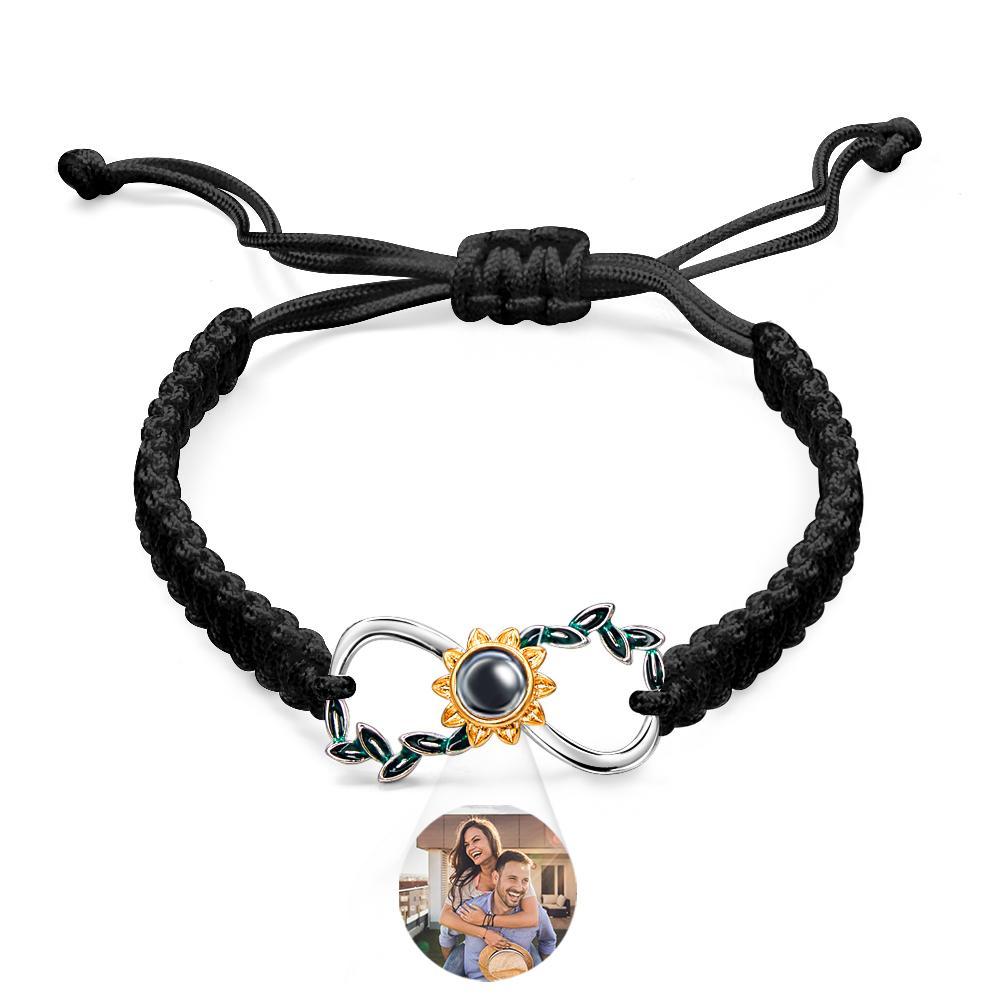 Custom Projection Bracelet Infinite Love Weave Couple Gift - SantaSocks