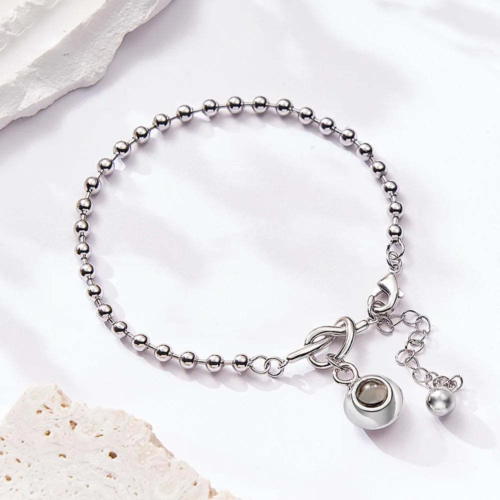 Projection Bracelets Stainless Steel Custom Projection Bracelets Woven Photo Bracelets Commemorative Gifts - SantaSocks