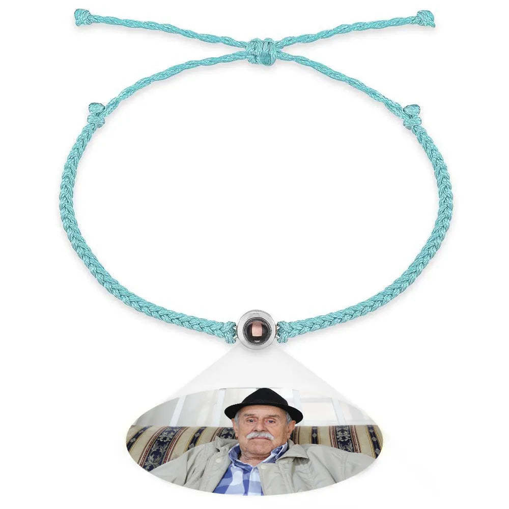Projection Bracelets Stainless Steel Custom Projection Bracelets Woven Photo Bracelets Commemorative Gifts - SantaSocks