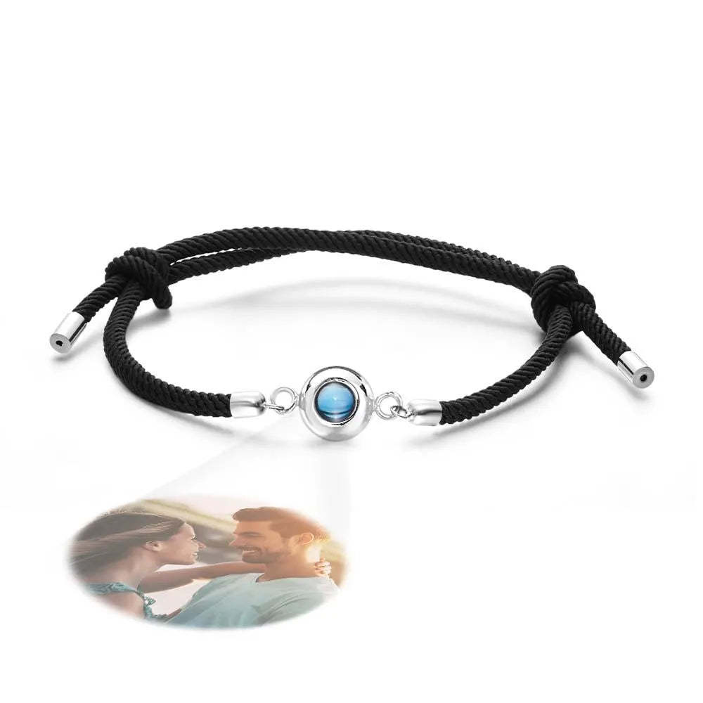 Projection Bracelets Stainless Steel Custom Projection Bracelets Woven Photo Bracelets Commemorative Gifts - SantaSocks