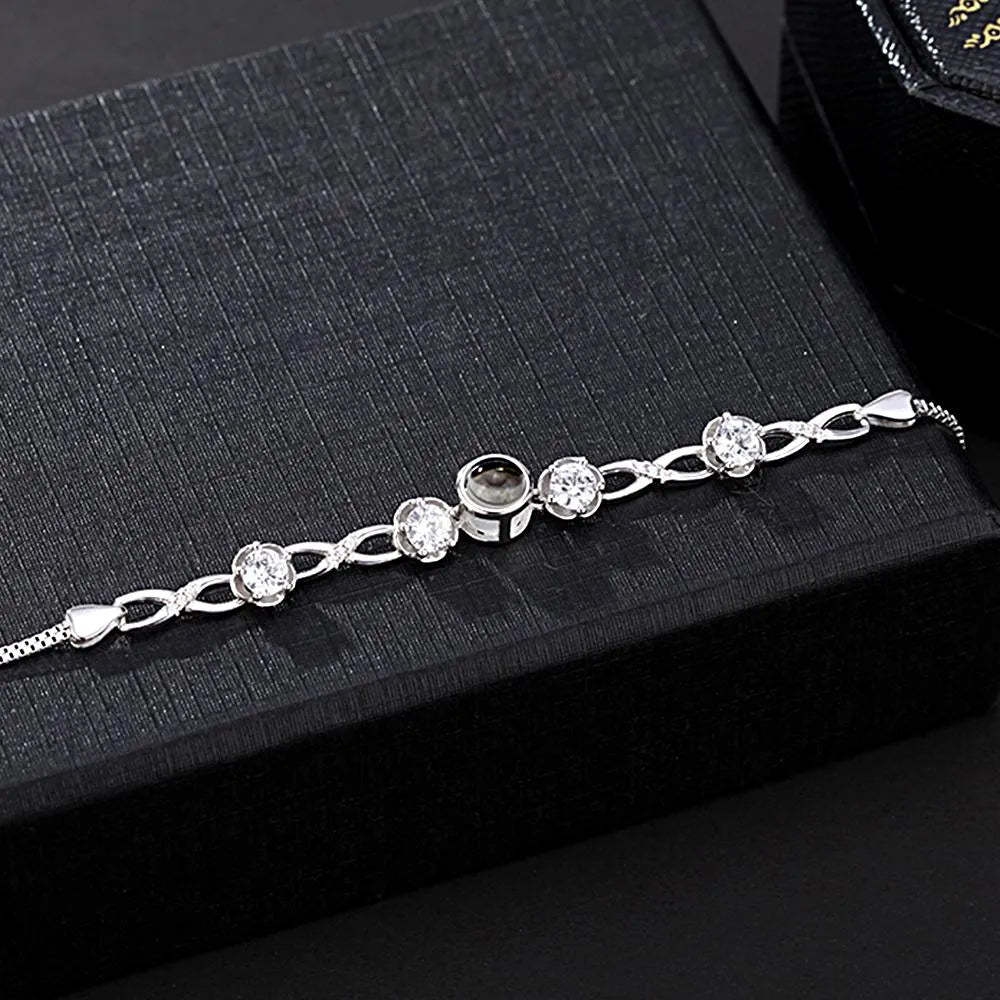 Projection Bracelets Stainless Steel Custom Projection Bracelets Woven Photo Bracelets Commemorative Gifts - SantaSocks