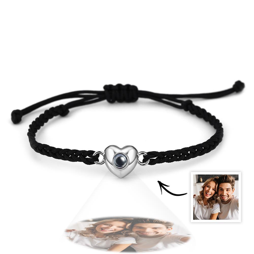 Personalized Picture Projection Bracelet with Heart Shaped Exquisite and Stylish Gift for Her - SantaSocks