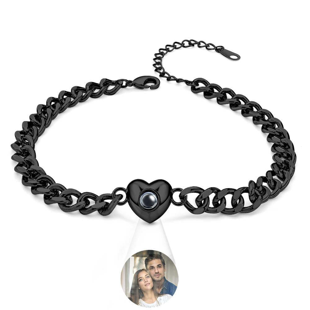 Custom Projection Bracelet Cuban Chain Simple Gift - SantaSocks