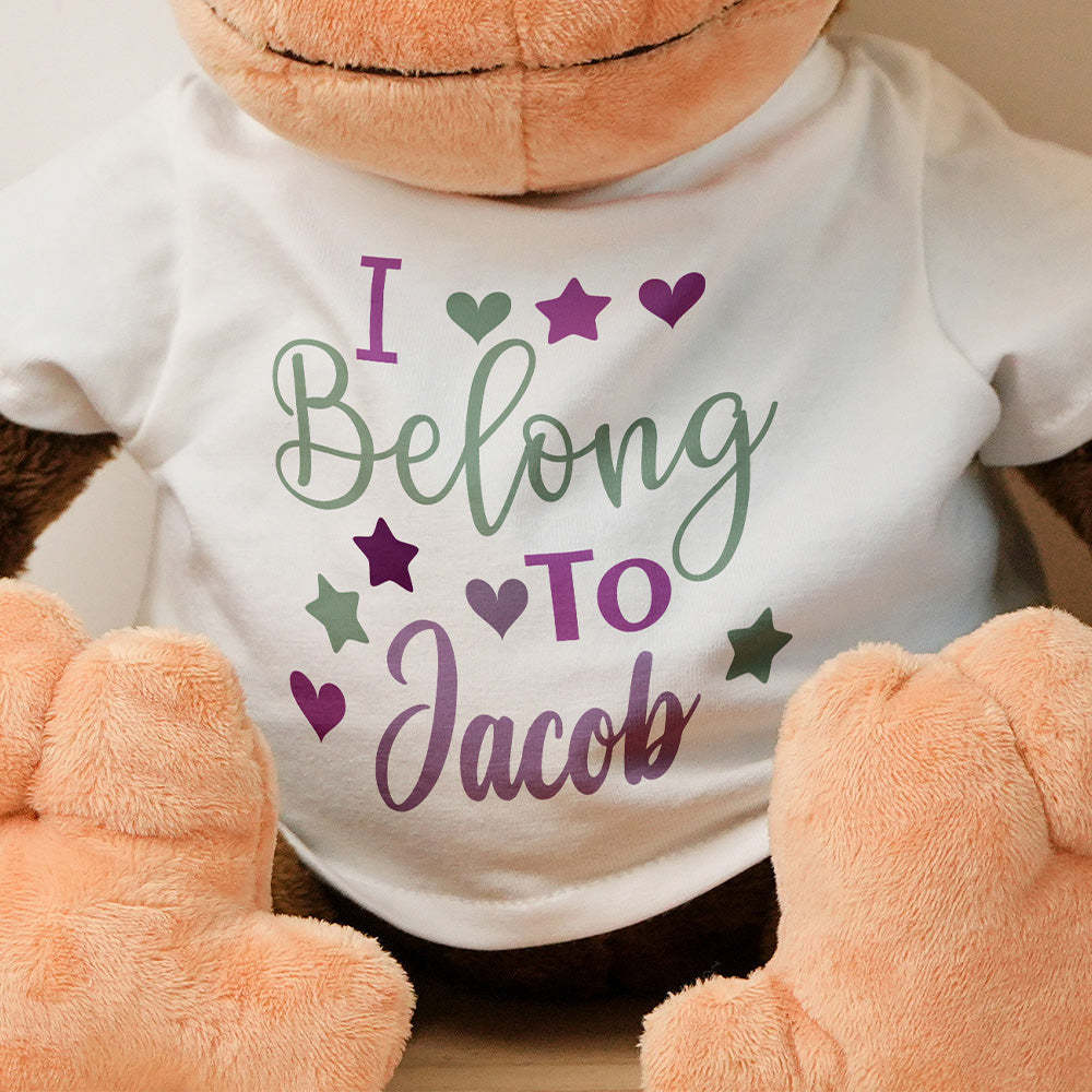 Personalized Animal Plush Stuffed Toy Birth Announcement Gift for Baby Shower - SantaSocks