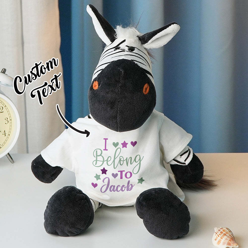 Personalized Animal Plush Stuffed Toy Birth Announcement Gift for Baby Shower - SantaSocks