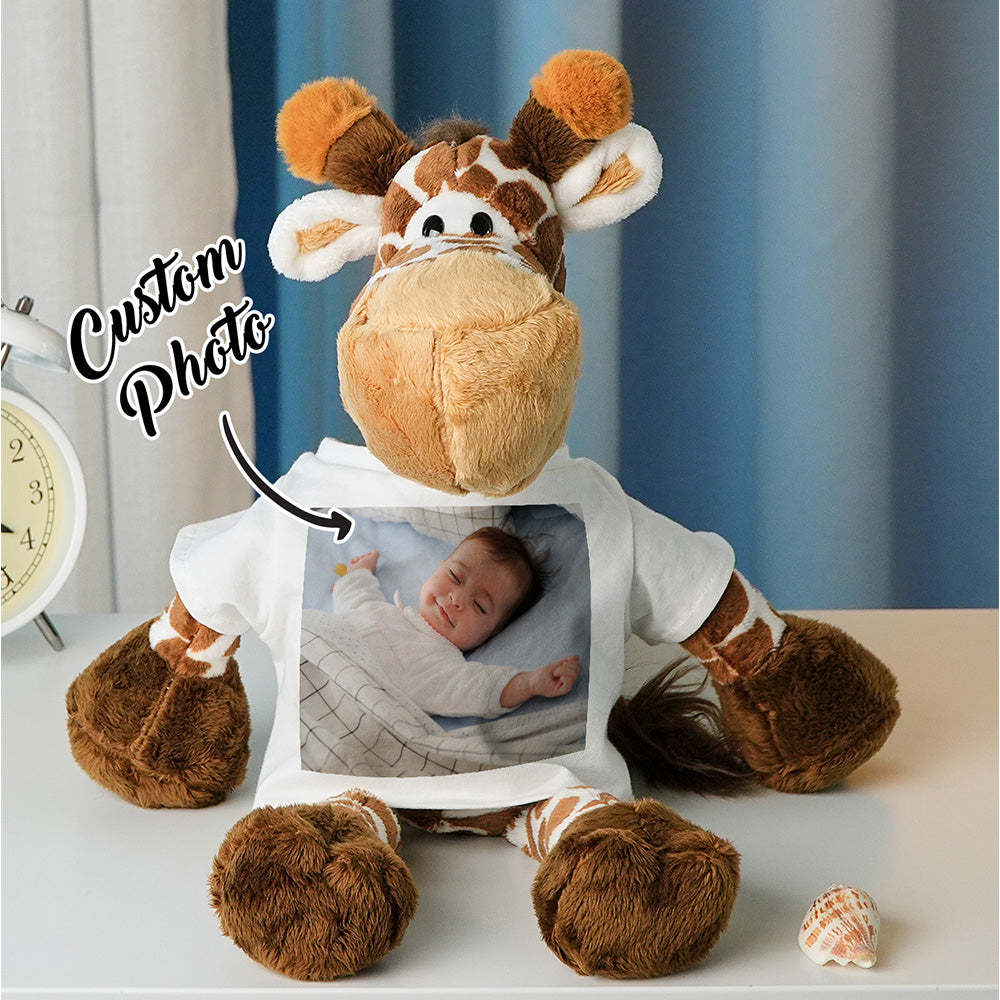 Personalized Animal Plush Stuffed Toy Birth Announcement Gift for Baby Shower - SantaSocks