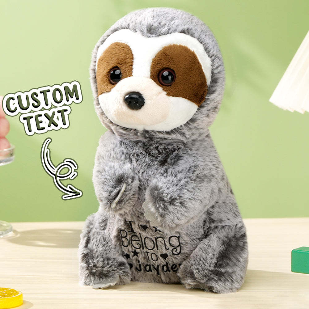 Personalized Sloth Plush Stuffed Toy Gift for Baby Shower - SantaSocks