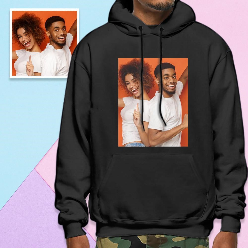 Custom Long Sleeve Photo Pullover Men's Hoodie Sweatshirt Sweet Lover