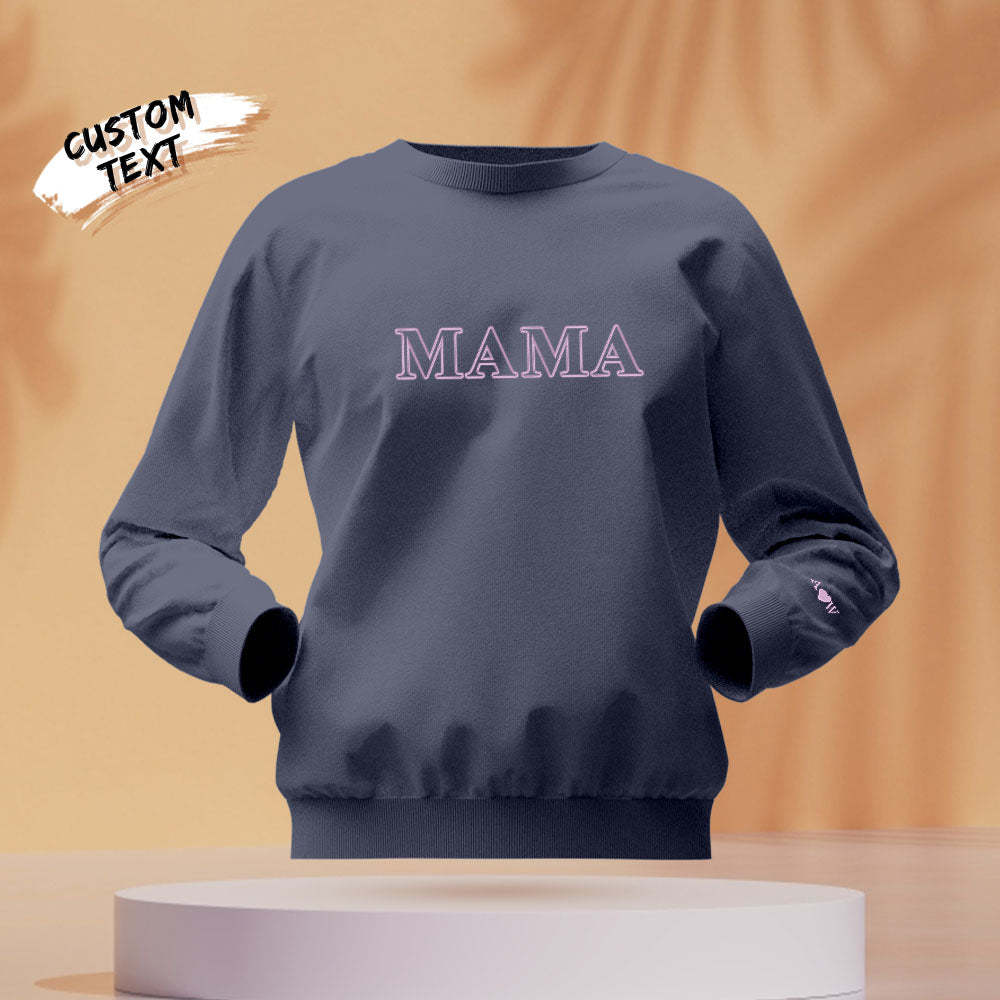 Custom Engraved Round Neck Sweater Creative Embroidery Fashion Gifts - SantaSocks