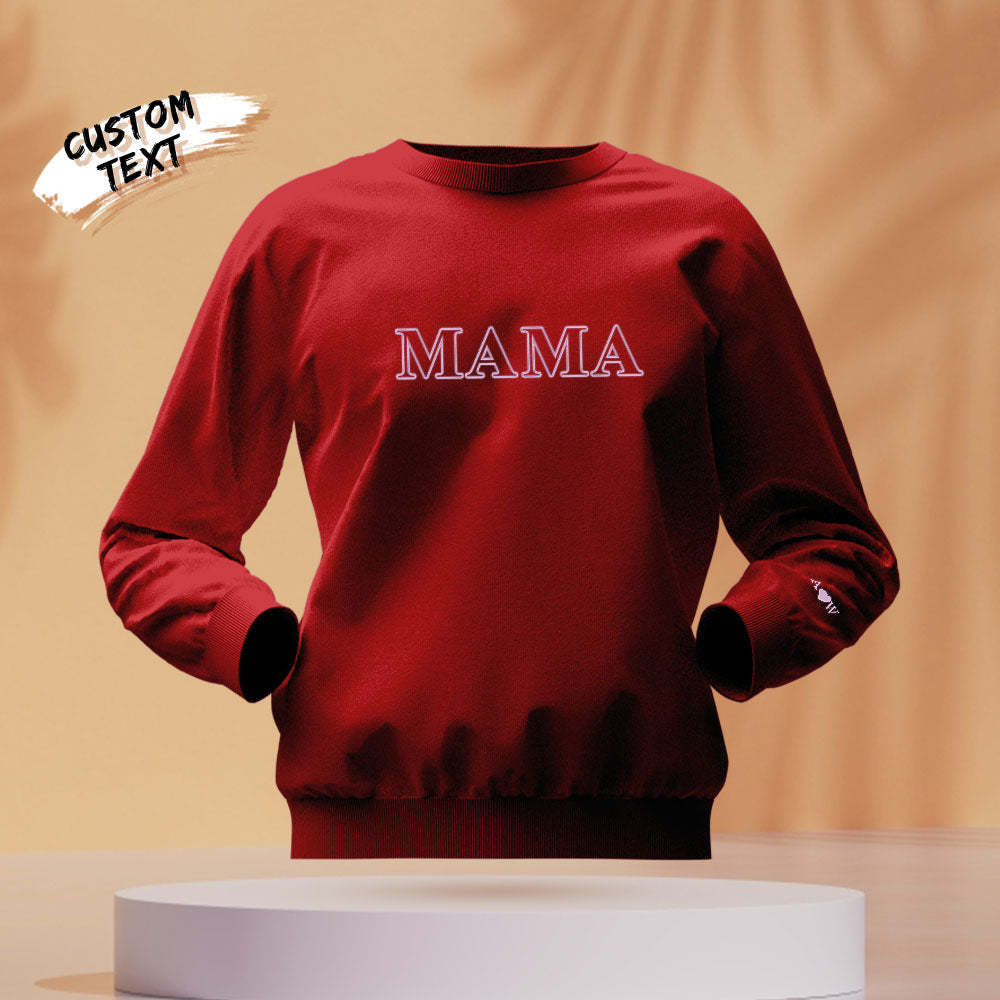Custom Engraved Round Neck Sweater Creative Embroidery Fashion Gifts - SantaSocks
