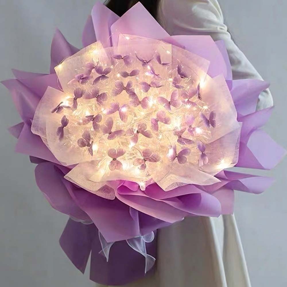 DIY Set Butterfly Bouquet DIY Kit Handmade Butterfly Flower Bouquet Gift for Girlfriend