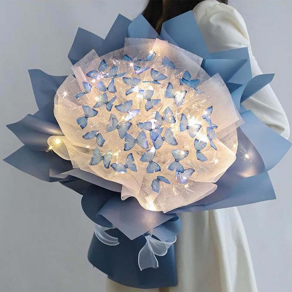 DIY Set Butterfly Bouquet DIY Kit Handmade Butterfly Flower Bouquet Gift for Girlfriend