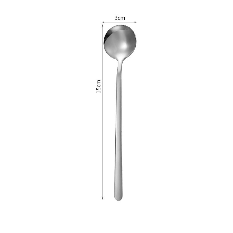 Stainless Silver Steel Coffee Spoon Creative and Durable High-Value Design