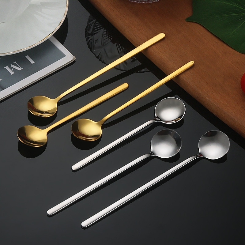 Stainless Silver Steel Coffee Spoon Creative and Durable High-Value Design