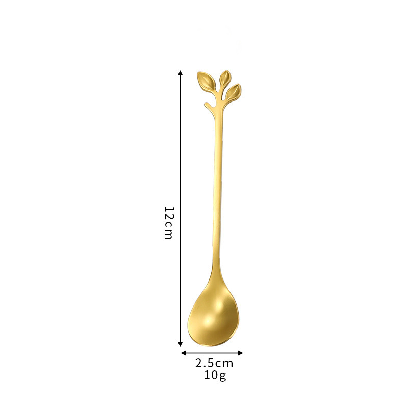 Golden Leaf Spoon 0.5x2.9x17.8CM