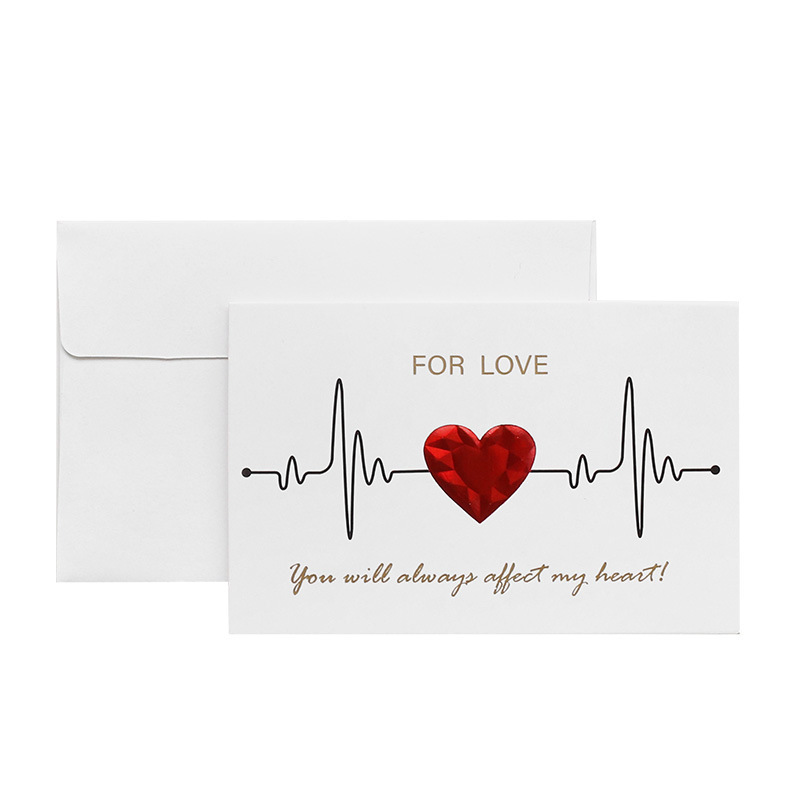 Love Greeting Card Gift Card Electrocardiogram 0.01x13.8x9.3CM