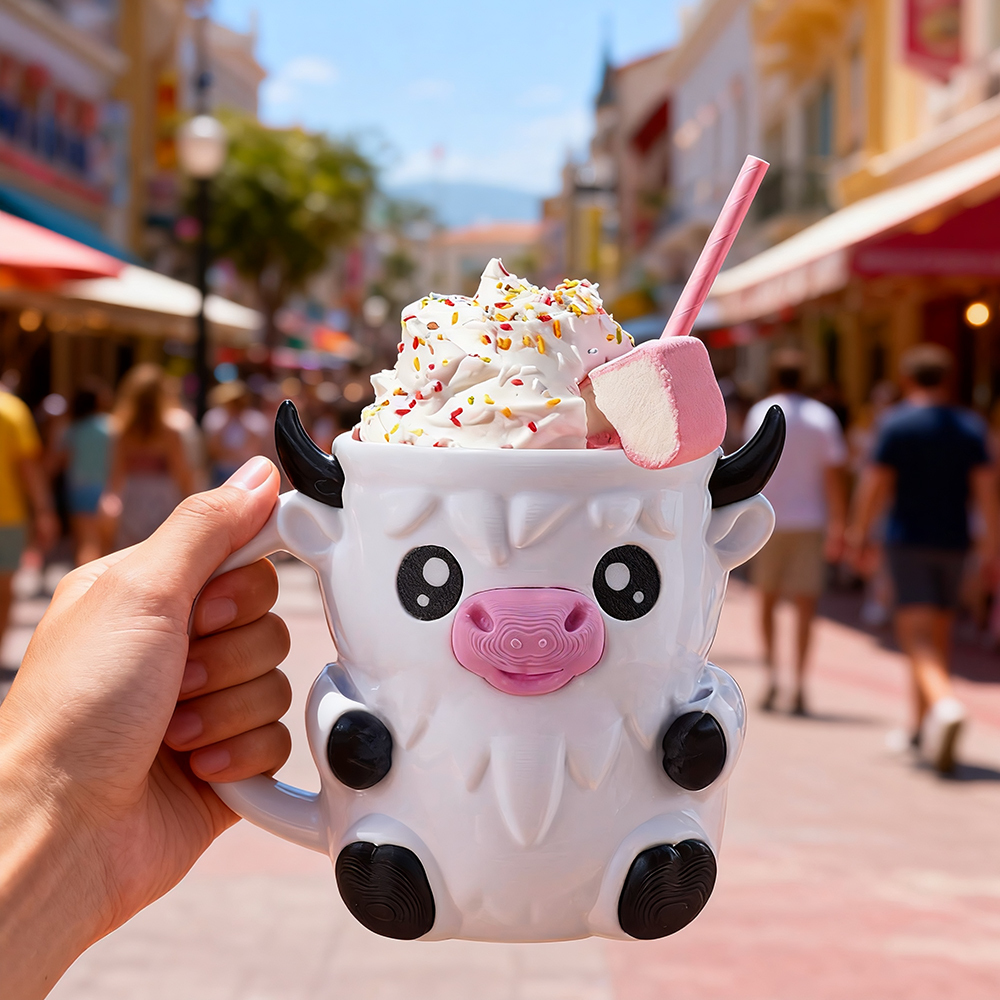 Christmas Gifts Cute Cow Style Ice Cream Pint Holder with Handle and Spoon – Reusable Antifreeze Cooler Sleeve for Ice Cream, Drinks, and Desserts Funny Cow Gifts for Ice Cream Lovers - SantaSocks