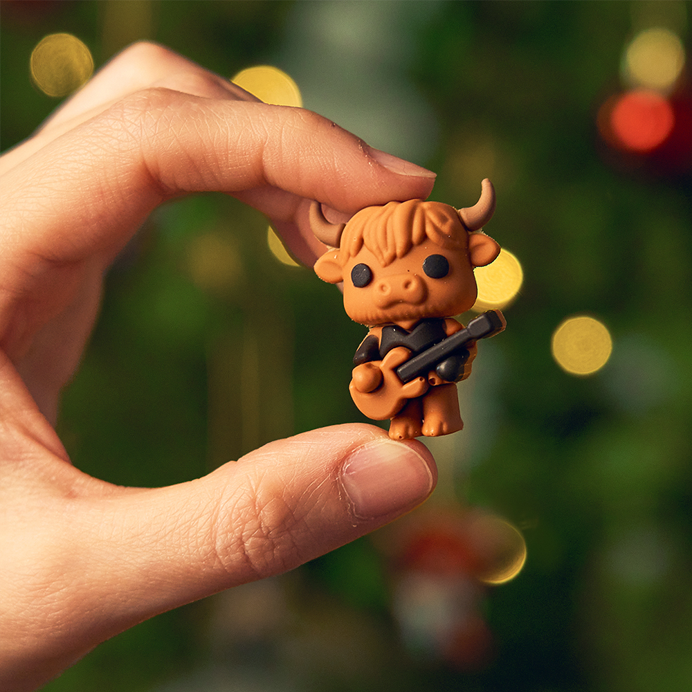 Scottish Highland Cow Advent Calendar | Christmas Countdown Blind Box Ornaments | 3D Acrylic & Rubber Tree Decorations | Holiday Gift for Family & Kids