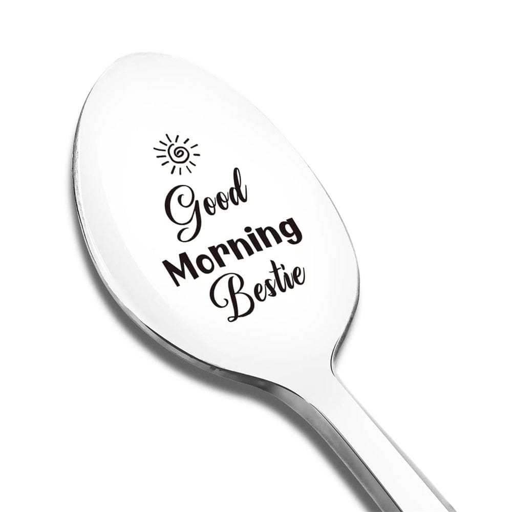 Good Morning Coffee Spoon Stainless Steel Spoon Gift for Nana Papa Mom - GiftLab