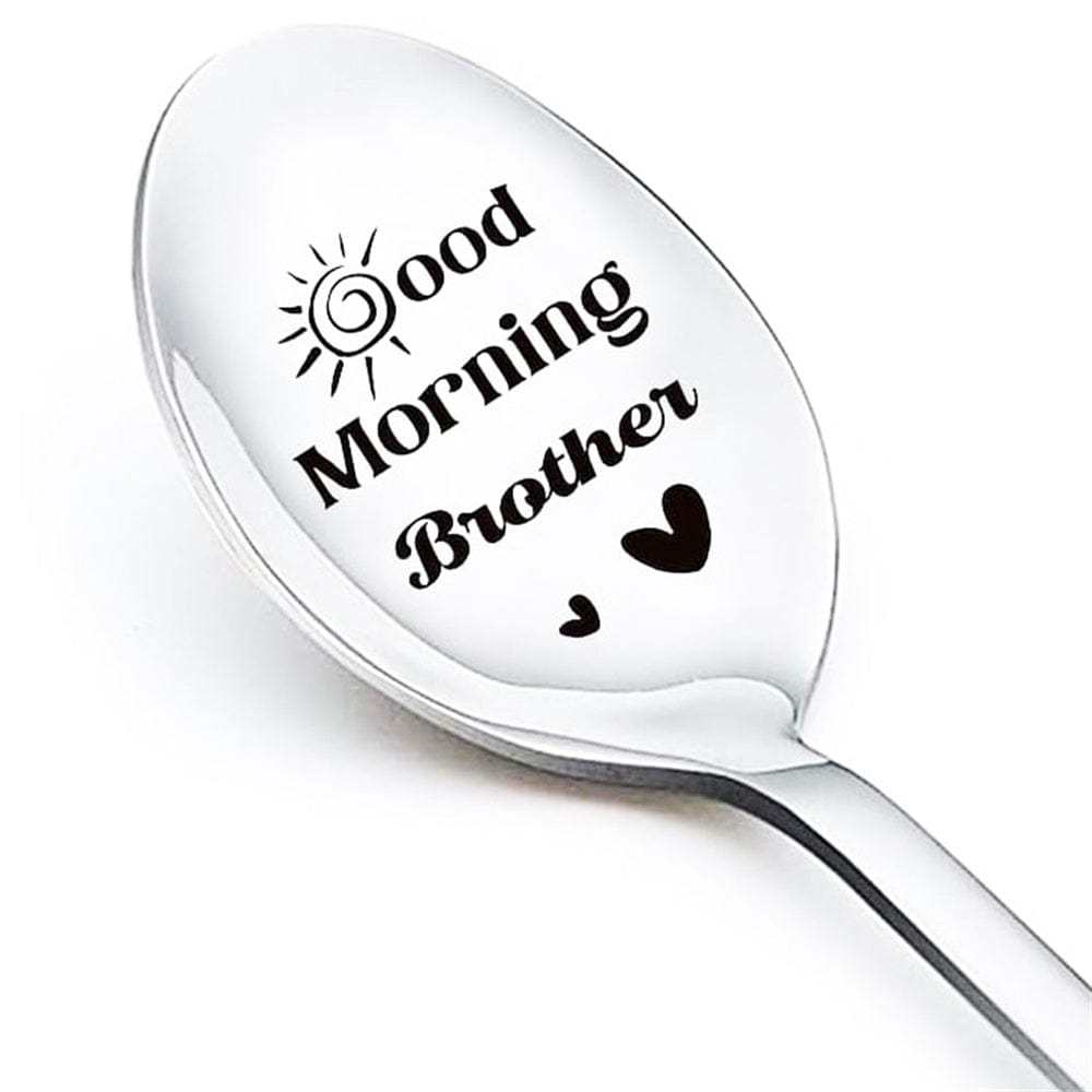 Good Morning Coffee Spoon Stainless Steel Spoon Gift for Nana Papa Mom - GiftLab