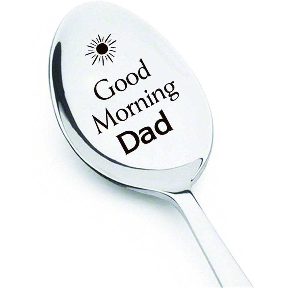 Good Morning Coffee Spoon Stainless Steel Spoon Gift for Nana Papa Mom - GiftLab