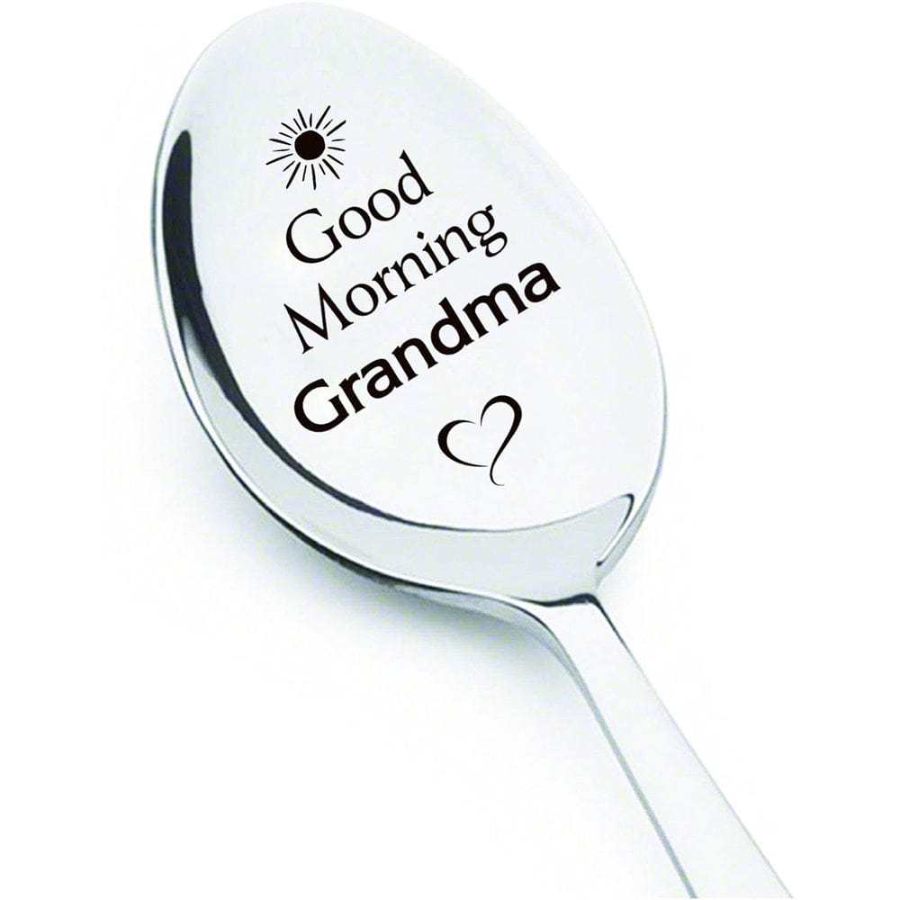 Good Morning Coffee Spoon Stainless Steel Spoon Gift for Nana Papa Mom - GiftLab