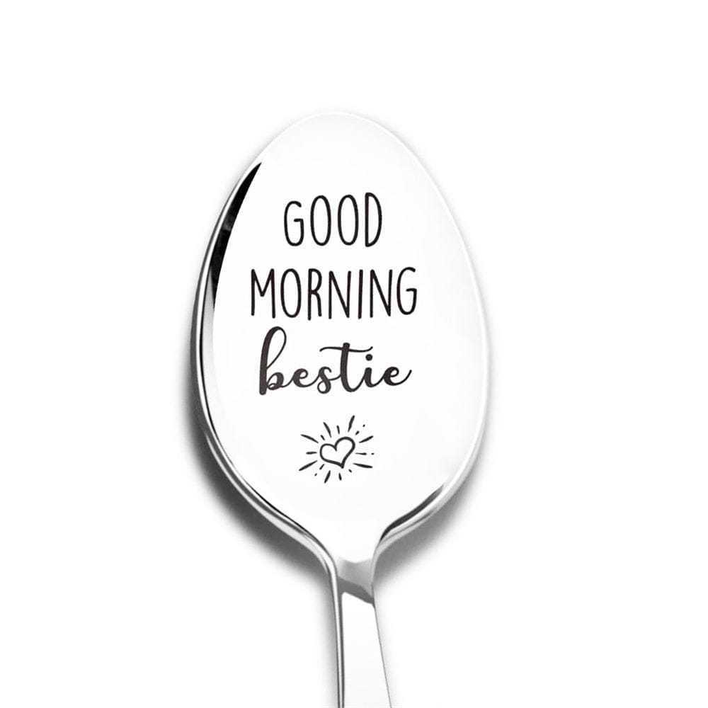 Good Morning Coffee Spoon Stainless Steel Spoon Gift for Nana Papa Mom - GiftLab