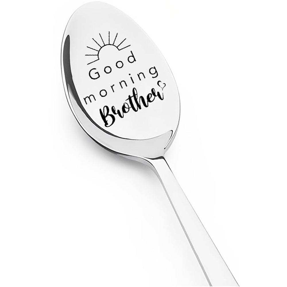 Good Morning Coffee Spoon Stainless Steel Spoon Gift for Nana Papa Mom - GiftLab