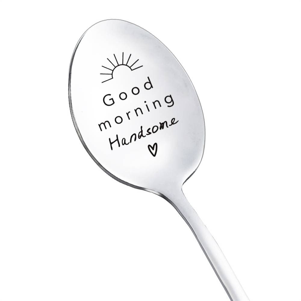 Good Morning Coffee Spoon Stainless Steel Spoon Gift for Nana Papa Mom - GiftLab
