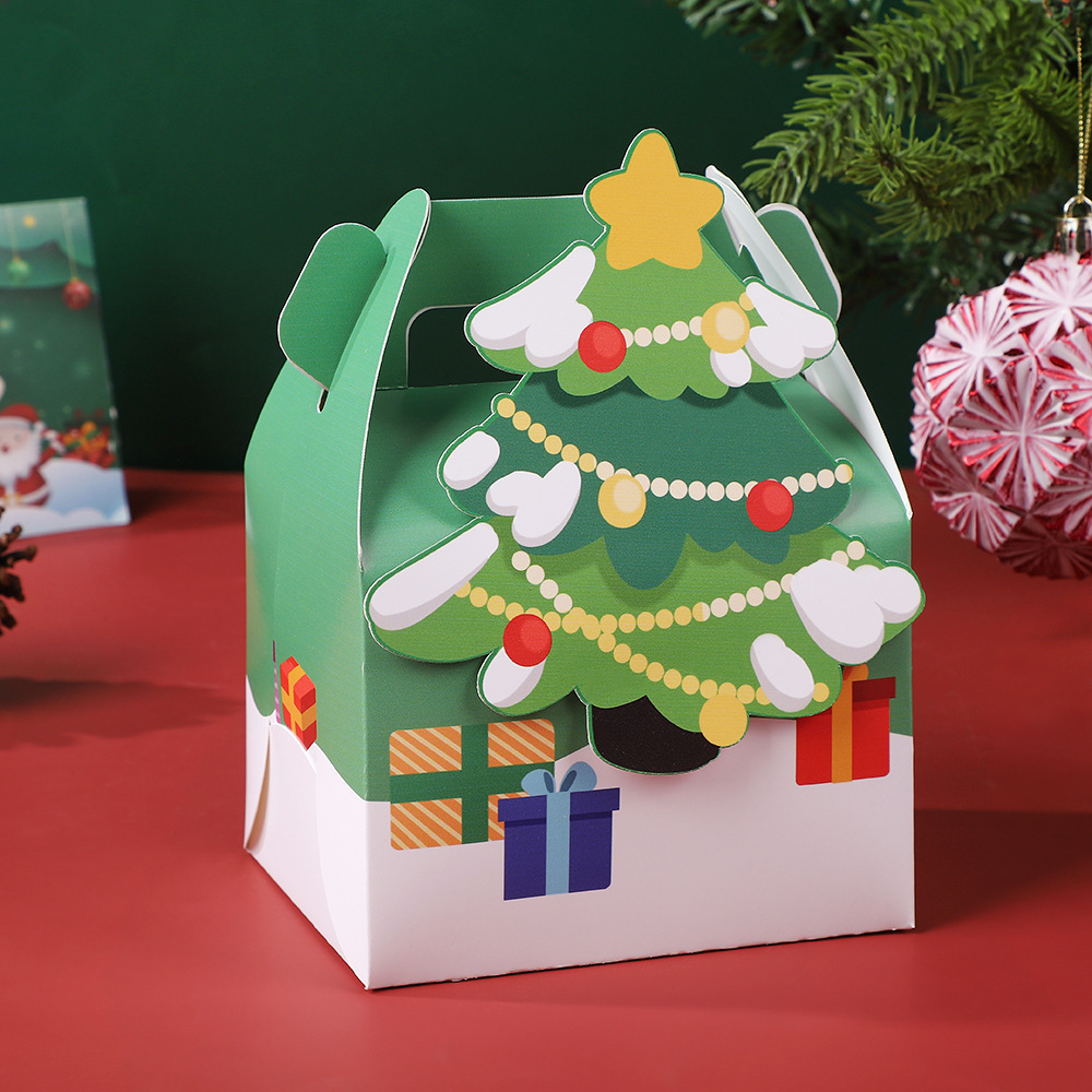 Christmas Hand-held Gift Box Christmas Tree 10x12x16cm
