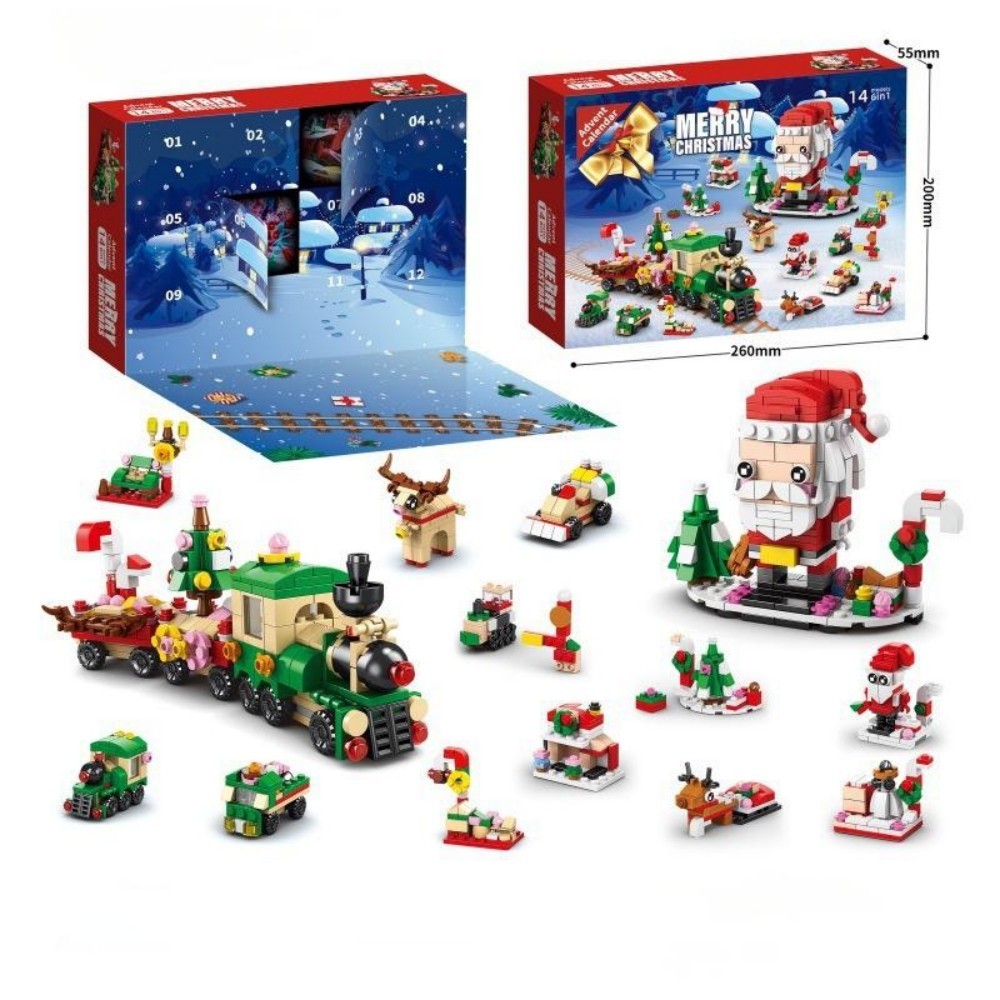 Christmas Building Blocks 12 Day Countdown Calendar Gift Box for 6-12 Year Olds 6 in 1 Christmas Gifts - SantaSocks