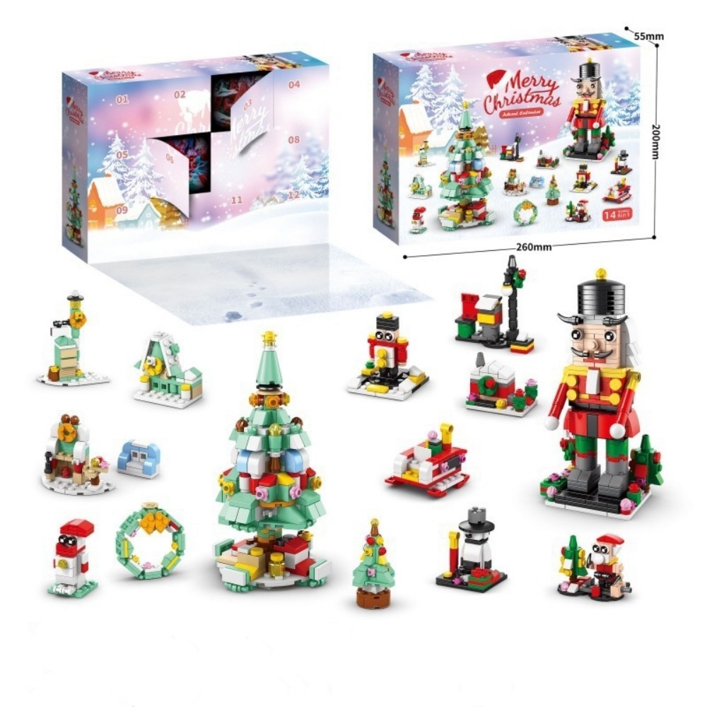 Christmas Building Blocks 12 Day Countdown Calendar Gift Box for 6-12 Year Olds 6 in 1 Christmas Gifts - SantaSocks