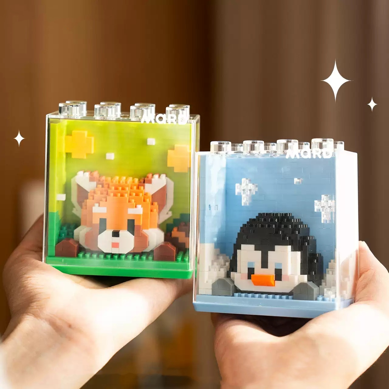 Children's Zoo Small Particle Building Blocks Toy Ornaments Model Gift Animal Building Blocks Blind Box Christmas Gifts for Family and Children 