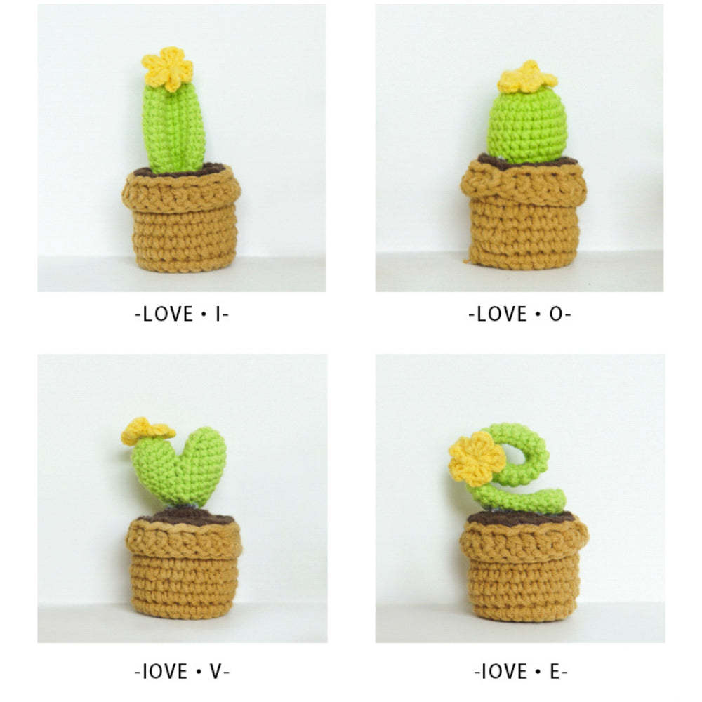 Love Handmade Crochet Completed Hand Woven Knitted Potted Plants Gift for Handicraft Lover - SantaSocks