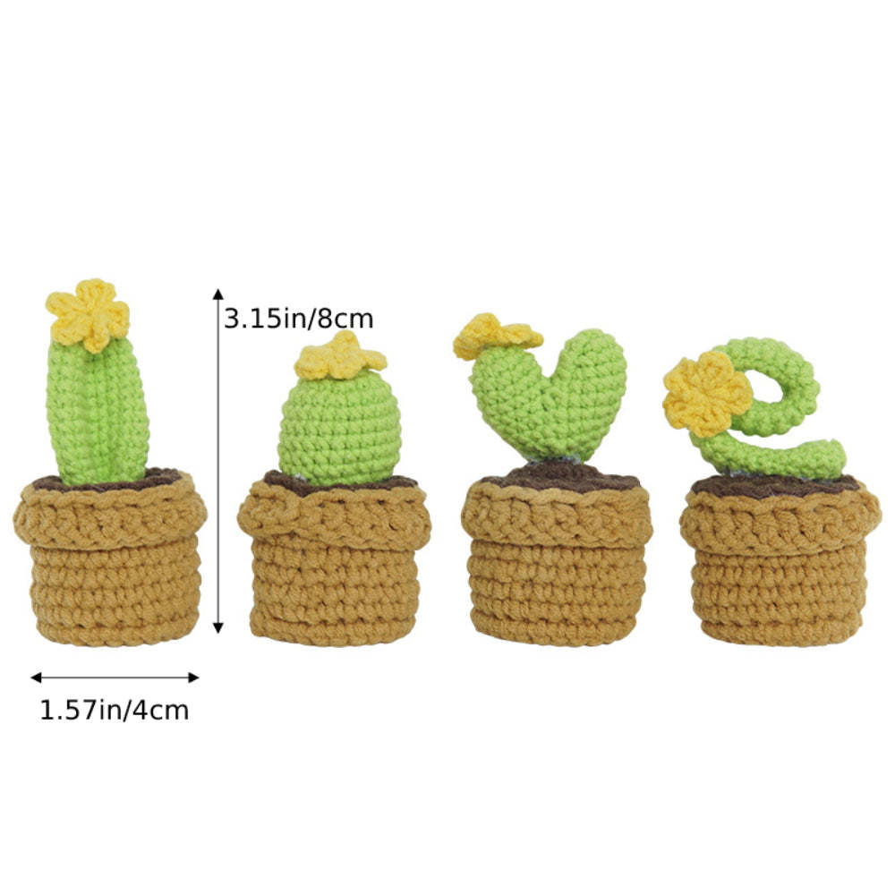 Love Handmade Crochet Completed Hand Woven Knitted Potted Plants Gift for Handicraft Lover - SantaSocks