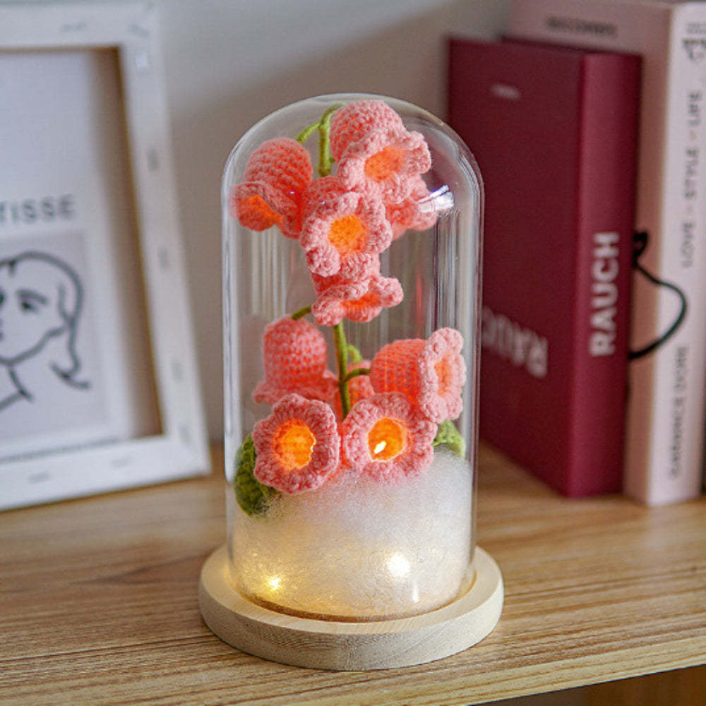 Lily of the Valley Flower Night Lights Crochet Artificial Lily Lamp Home Decor Gifts - SantaSocks