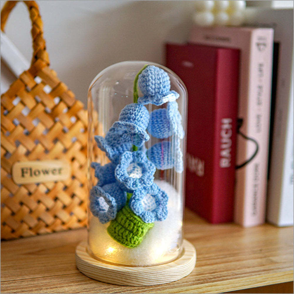 Lily of the Valley Flower Night Lights Crochet Artificial Lily Lamp Home Decor Gifts - SantaSocks