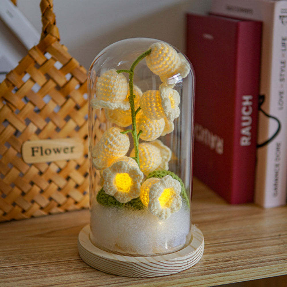 Lily of the Valley Flower Night Lights Crochet Artificial Lily Lamp Home Decor Gifts - SantaSocks