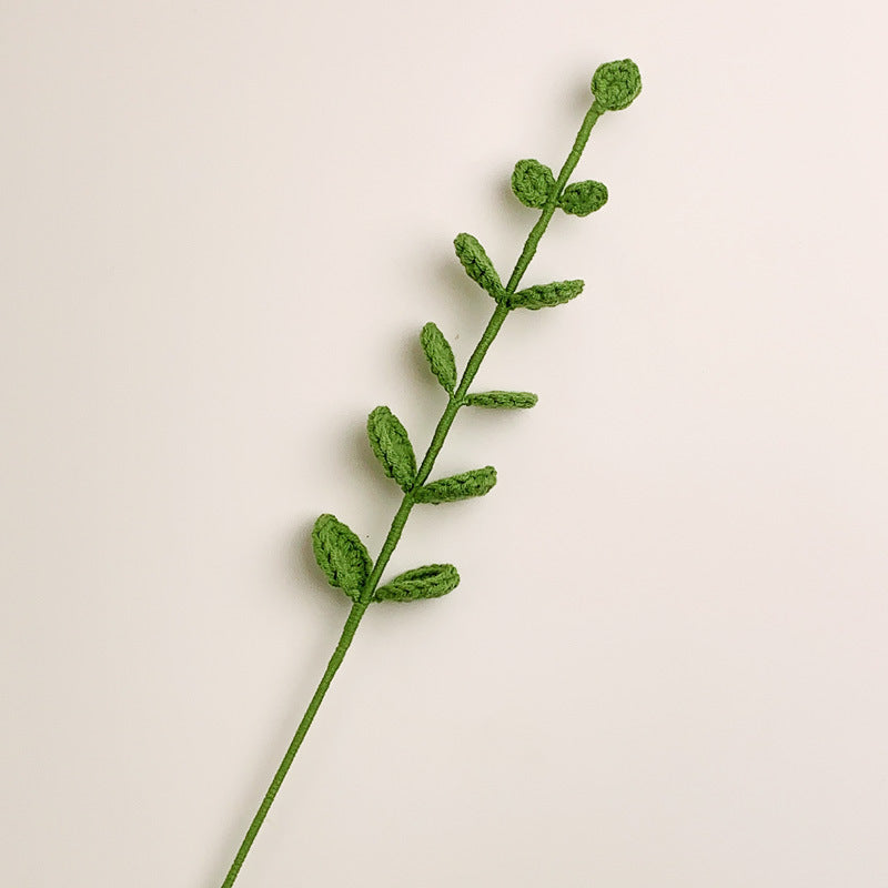 Crochet Flowers Eucalyptus Gun Handmade Knitted Gift for Her Graduation Gift