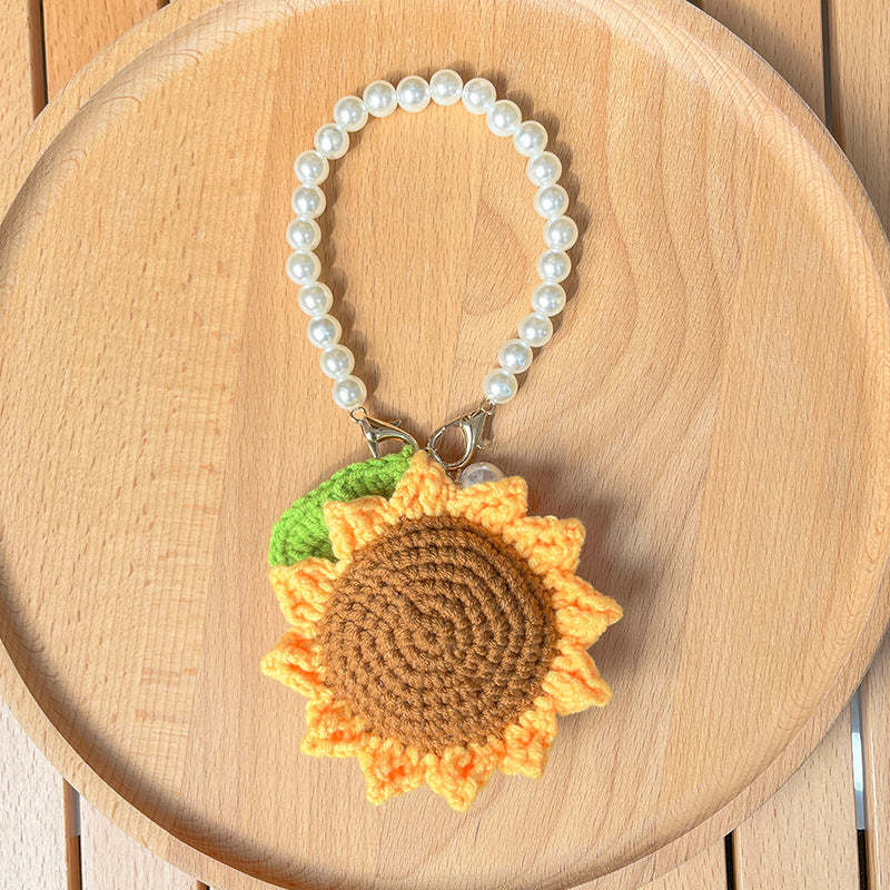 Crochet Sunflower Knitted Flowers Car Mirror Hanging Accessories - SantaSocks