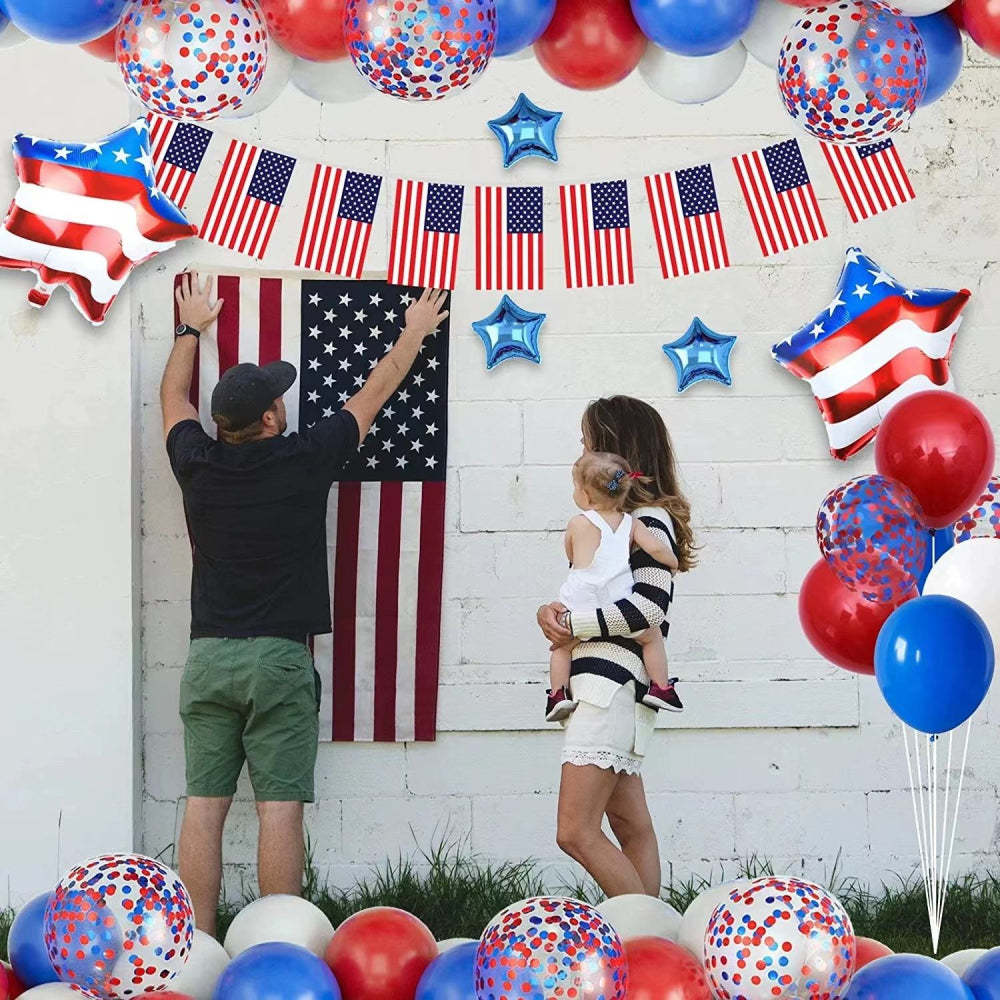 4th of July Foil Balloons Kits Patriotic Independence Day Balloons Party Supplies - SantaSocks