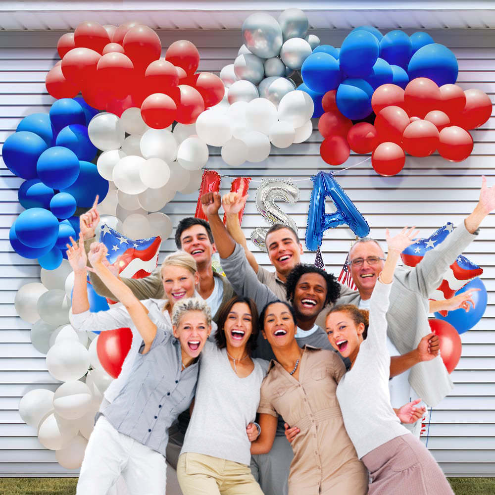 4th of July Foil Balloons Kits Patriotic Independence Day Balloons Party Supplies - SantaSocks