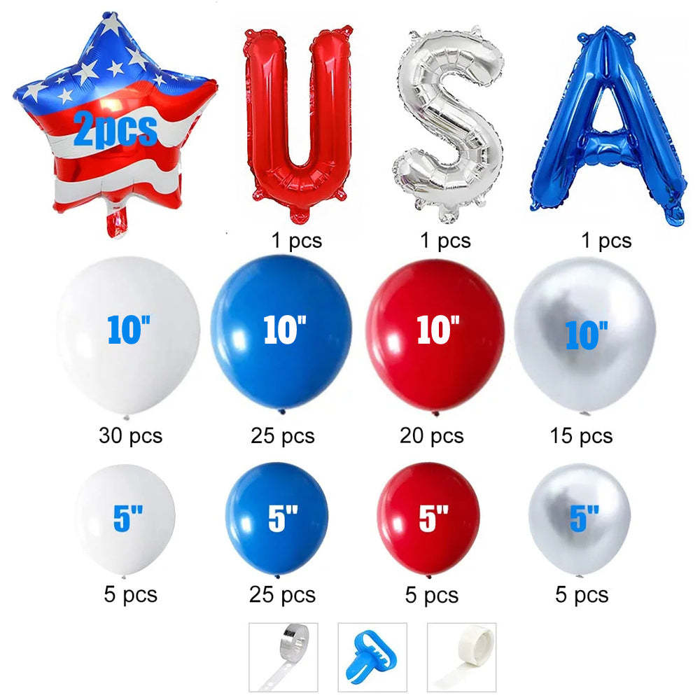 4th of July Foil Balloons Kits Patriotic Independence Day Balloons Party Supplies - SantaSocks