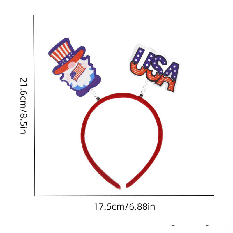 12 Pcs Independence Day Headband Party Accessories Favors Decorations for 4th of July - SantaSocks